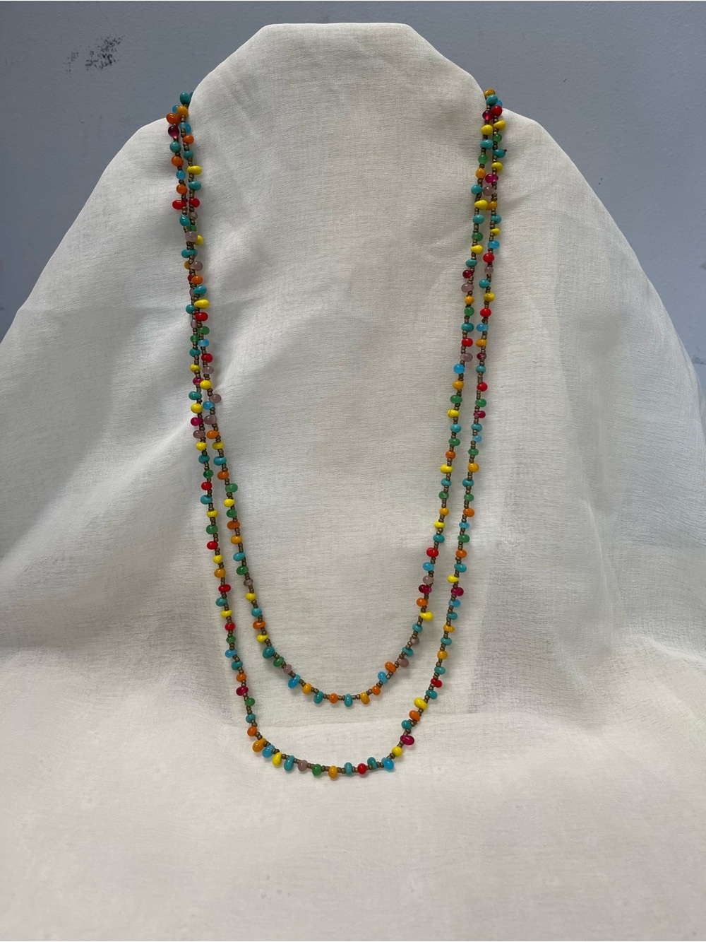 Multicolor Beaded Necklace- 30 inch